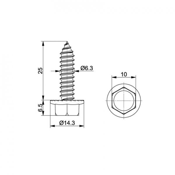 Flexiforce 1055BV skrúfa