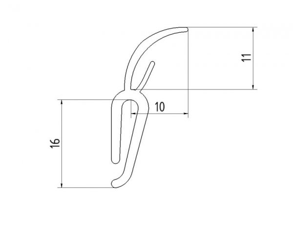 Flexiforce 1086R hliðarþétting, universal